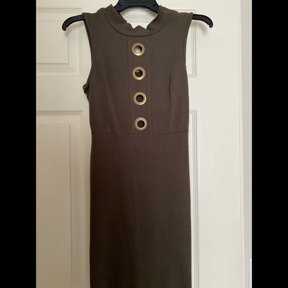 Olive green tight dress